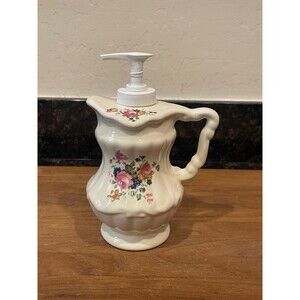 Vintage Athena Floral Ceramic Soap Dispenser